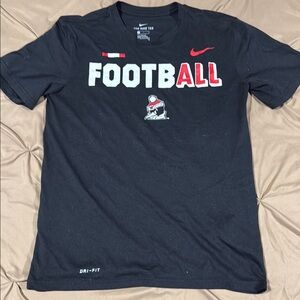 Nike Black and Red Football Tee